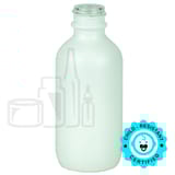 2oz Matte White Glass Boston Round Bottle 20-400 (240/Case)