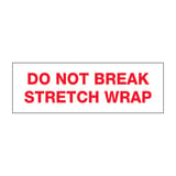 3" x 110 yds. - "Do Not Break Stretch Wrap" (6 Pack) Messaged Carton Sealing Tape – 2.2 Mil