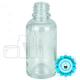 30ml Clear Glass Euro Round Bottle 18-415 (330/Case)
