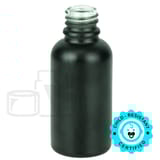 30ml Matte Black Glass Euro Round Bottle 18-415 (330/Case)