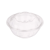 32 oz. Clear PET Plastic Salad Bowl w/Dome Lid - (150/Case)