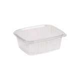 32 oz. Clear PET Hinged Deli Containers - (200/Case)