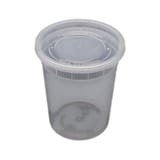 32 oz.  Heavy-Duty Clear Deli Container with Lid, Microwavable - (240/Case)