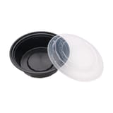 32 oz. Microwavable PP Plastic Round Food Container​ with Lid - (150/Case)