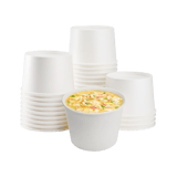 34 oz. White Paper Soup Containers - (600/Case)