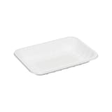 #3PP White PET Plastic Meat Tray, 9" × 6 9/16" × 1 5/16" - (200/Case)