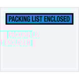 4 1/2 x 5 1/2" Blue "Packing List Enclosed" Envelopes