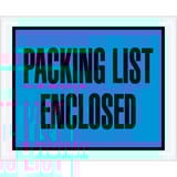 4 1/2 x 5 1/2" Blue "Packing List Enclosed" Envelopes