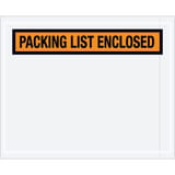 4 1/2 x 5 1/2" Orange "Packing List Enclosed" Envelopes