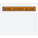 4 1/2 x 5 1/2" Orange "Packing List/Invoice Enclosed" Envelopes