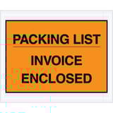 4 1/2 x 5 1/2" Orange "Packing List/Invoice Enclosed" Envelopes