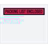4 1/2 x 5 1/2" Red "Packing List Enclosed" Envelopes