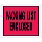 4 1/2 x 5 1/2" Red "Packing List Enclosed" Envelopes