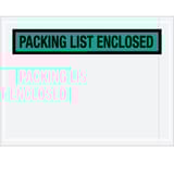4 1/2 x 6" Green "Packing List Enclosed" Envelopes