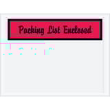 4 1/2 x 6" Red "Packing List Enclosed" Envelopes