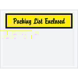 4 1/2 x 6" Yellow "Packing List Enclosed" Envelopes