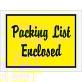 4 1/2 x 6" Yellow "Packing List Enclosed" Envelopes