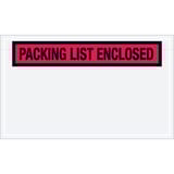 4 1/2 x 7 1/2" Red "Packing List Enclosed" Envelopes
