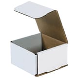 4 3/8 x 4 3/8 x 2 1/2" White Corrugated Mailers