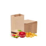 4 lb Kraft Paper Bags 5" x 3.1" x 9.7" - (2000/Case)
