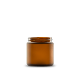 4 oz Amber Frosted Glass Straight-Sided Round Jar 58-400 Neck Finish