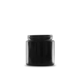4 oz Black UV Glass Straight-Sided Round Jar 58-400 Neck Finish