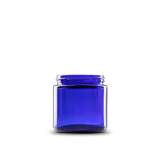 4 oz Blue Glass Straight-Sided Round Jar 58-400 Neck Finish