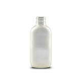 4 oz Clear Frosted Glass Boston Round Bottle 22-400 Neck Finish