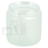 4 oz Clear Frosted Glass Straight-Sided Round Jar 58-400 Neck Finish - 140/Case