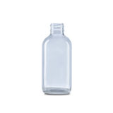 4 oz Clear Glass Boston Round Bottle 22-400 Neck Finish