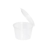 4 oz Clear PP Plastic Portion Cup with Hinged Lid - (1000/Case)