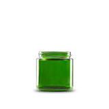 4 oz Green Glass Straight-Sided Round Jar 58-400 Neck Finish