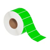 4 x 2" Fluorescent Green Thermal Transfer Labels