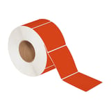 4 x 4" Red Direct Thermal Labels