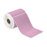 4 x 6 1/2" Pink Desktop Direct Thermal Label