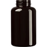 400cc Dark Amber PET Plastic Packer Bottle 45-400 (180/Case)