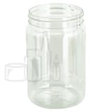40oz Clear PET Plastic Round Jar with 89-400 Neck Finish