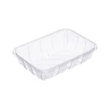 #42P Clear PET Plastic Meat Tray, 8 3/16" × 5 11/16" × 2" - (200/Case)