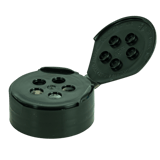 43-485 P/P Black Smooth Flip Top Closure with Heat Induction Liner(1200/case)