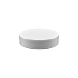45-400 White Smooth Continuous Thread Cap with HS Liner - (2000/Case)