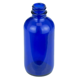 4oz Cobalt Blue Glass Boston Round Bottle 22-400 (128/Case)