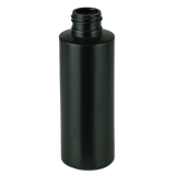 4oz Black HDPE Plastic Cylinder Bottle 24-410 Neck Finish (550/Case)
