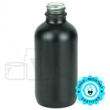4oz Matte Black Glass Boston Round Bottle 22-400(128/case)