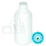 4oz Matte White Glass Boston Round Bottle 22-400(128/case)