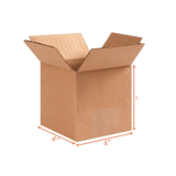 4" x 4" x 4" Corrugated Shipping Box – Kraft 32 ECT, Single Wall - (25/Bundle)