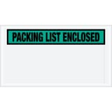 5 1/2 x 10" Green "Packing List Enclosed" Envelopes