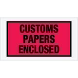 5 1/2 x 10" Red "Customs Papers Enclosed" Envelopes