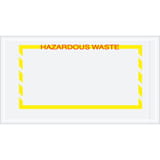 5 1/2 x 10" Yellow Border "Hazardous Waste" Document Envelopes