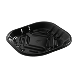 5 1/4" x 5 1/4" x 1/2" Black PET Plastic Meat Trays - (1000/Case)