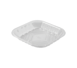 5 9/10'' x 8 3/10'' x 1 1/10'' Clear PET Plastic Meat Trays - (400/Case)